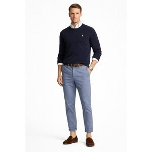 Nodus Capri Mens Dusty Blue Chino‎ Trousers Cotton Blend Size EU 40 30 US